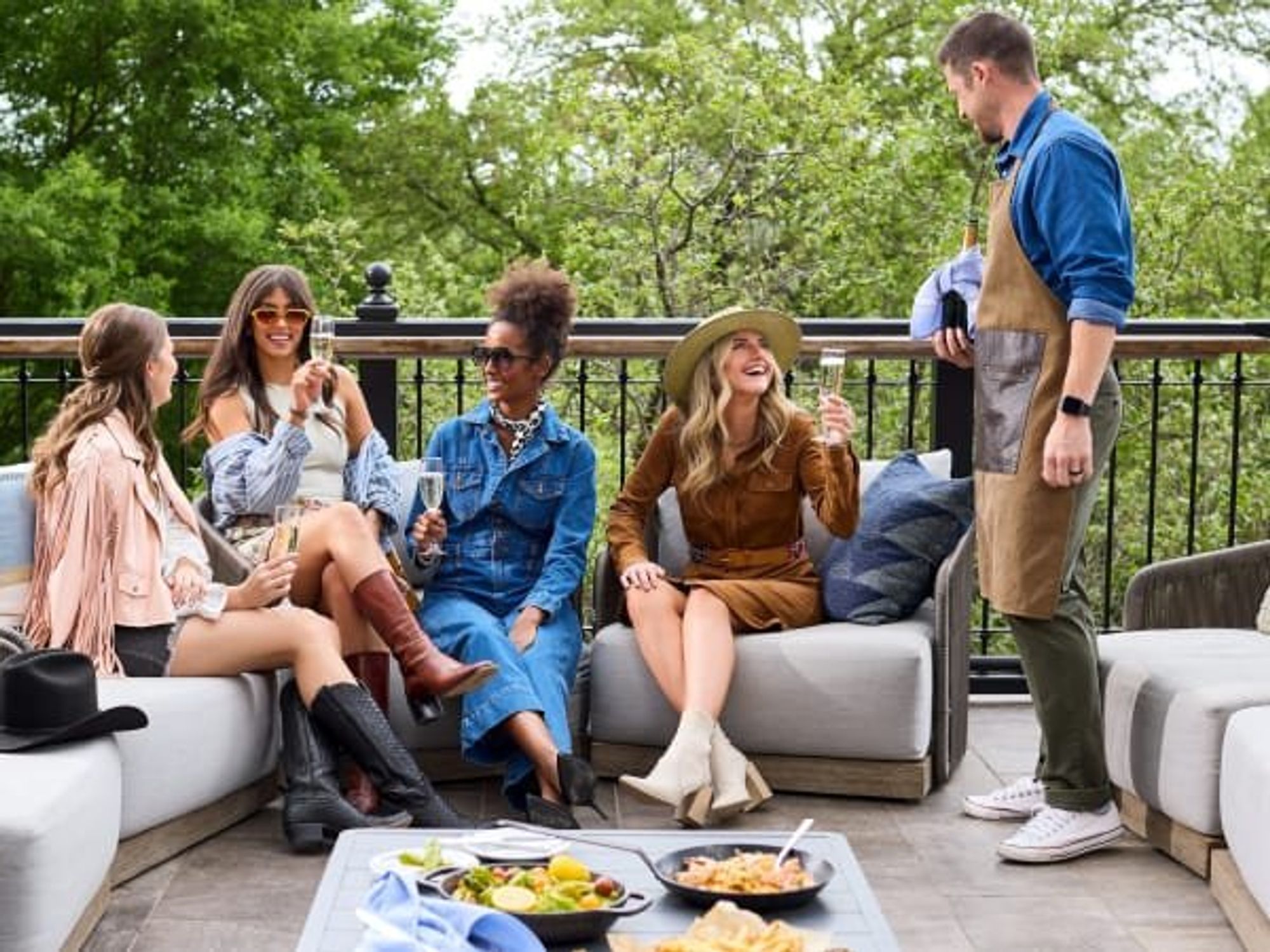 People at Knotty Deck in Austin