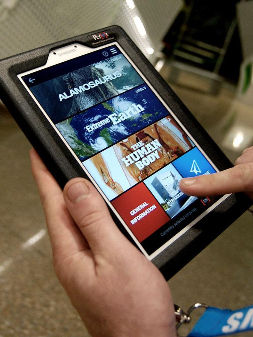 Perot Museum Samsung tablet app