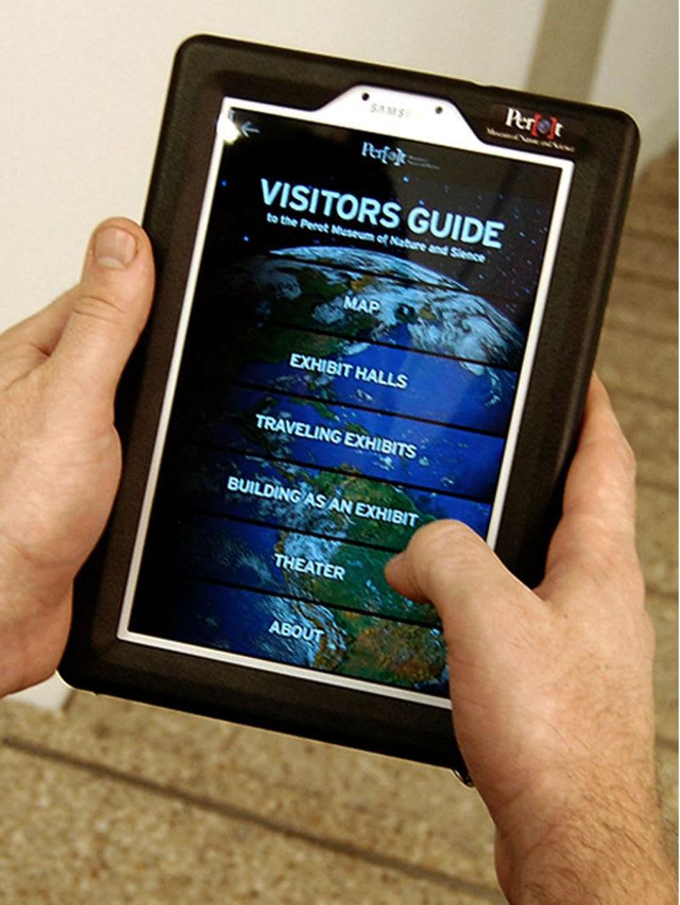 Perot Museum Samsung tablet app