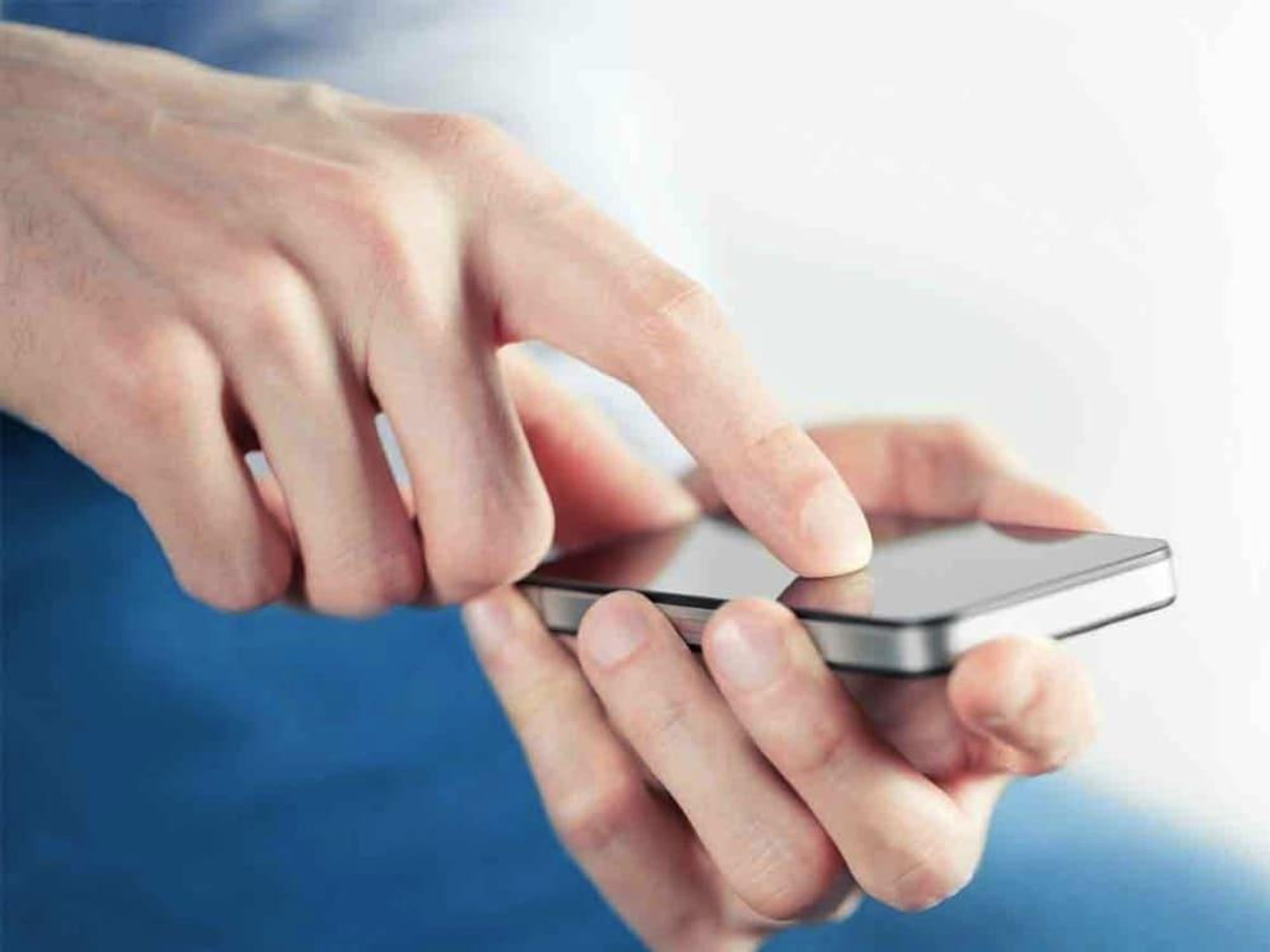 Person using a smart phone