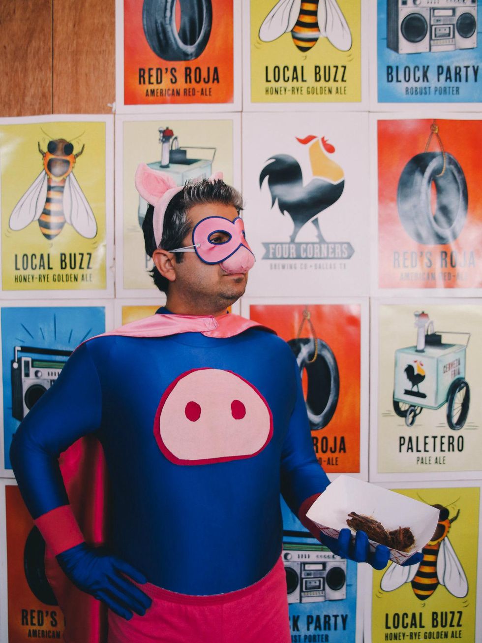 Pig man at Meat Fight 2013