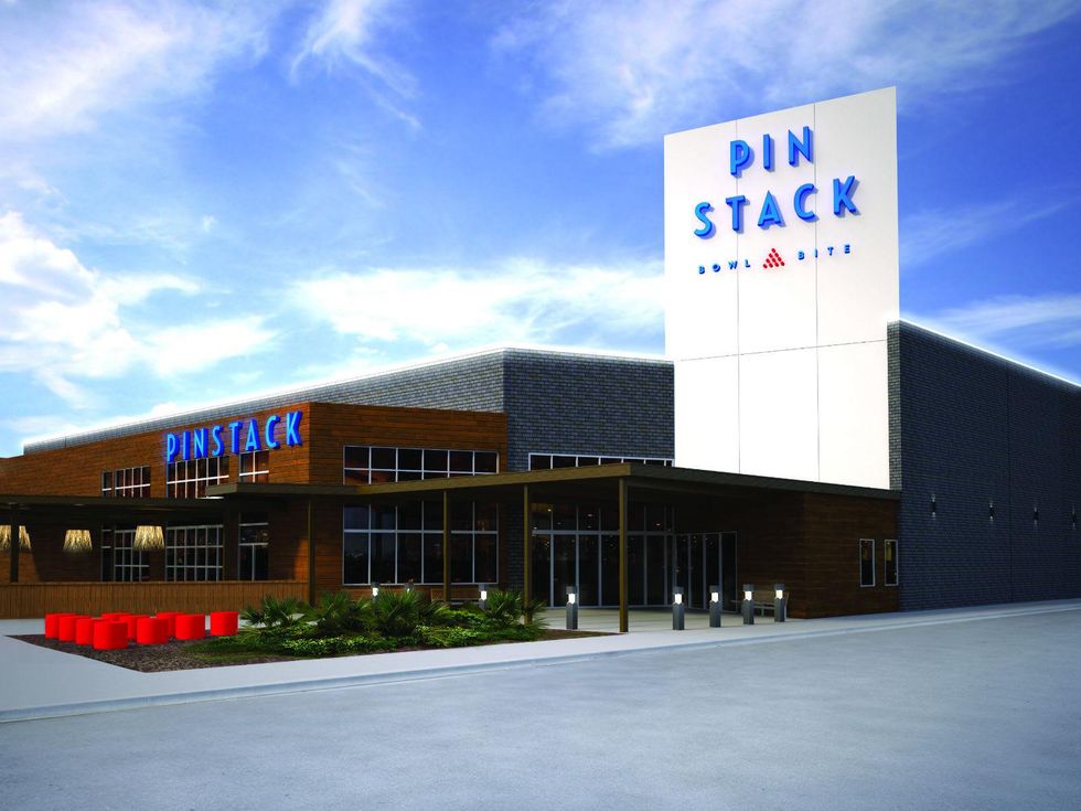 Main Event ("Eat. Bowl. Play.") and Pinstack ("Bowl. Bite.") have