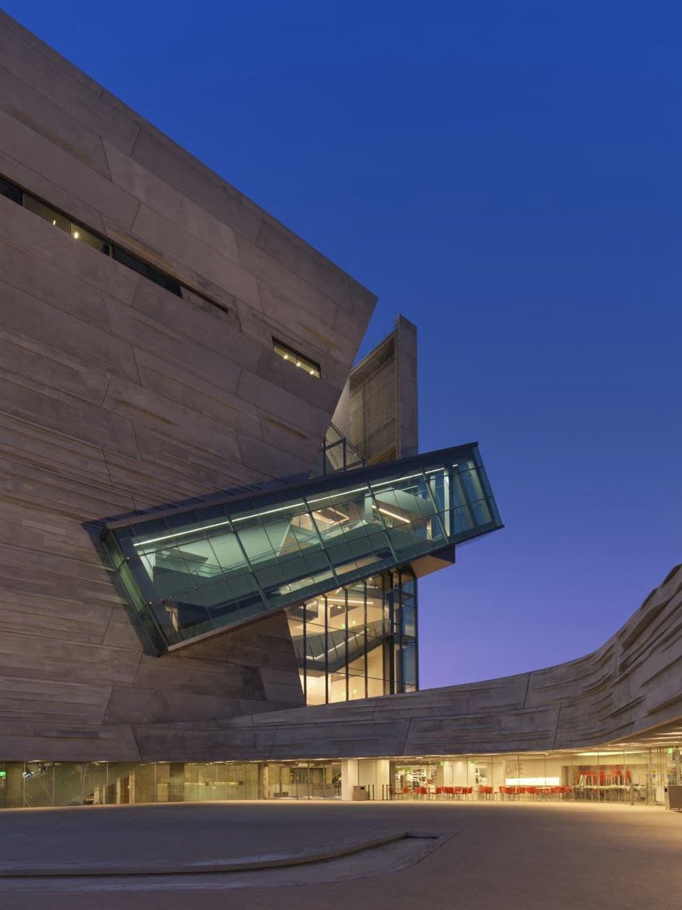 Plaza at Night at Perot Museum of Nature and Science