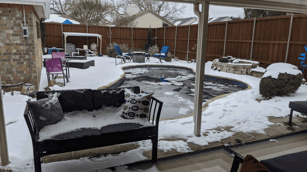 Pool damage winter storm