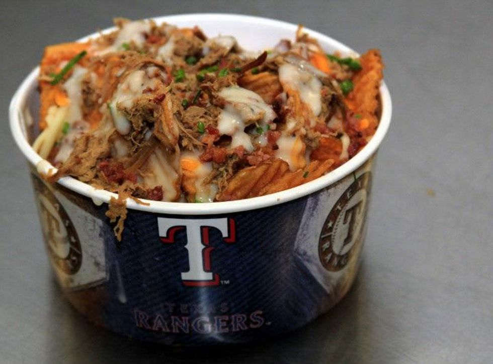 Poutine at Globe Life Park in Arlington