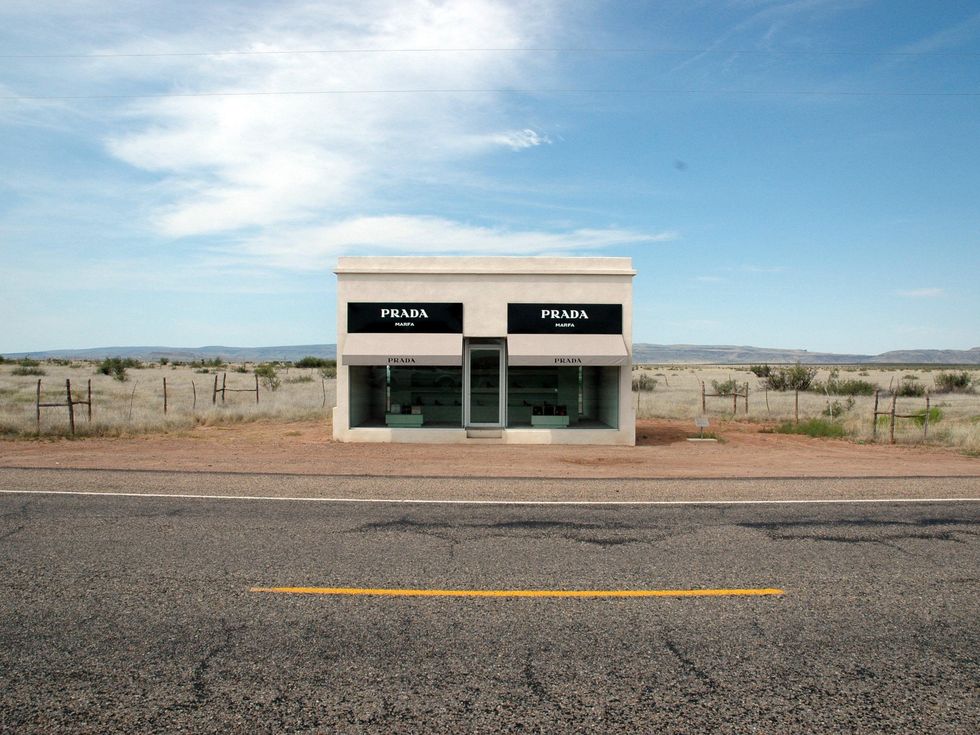 The Texas Department of Transporation has determined that the Prada  installation near Marfa is illegal outdoor advertising. - CultureMap Dallas