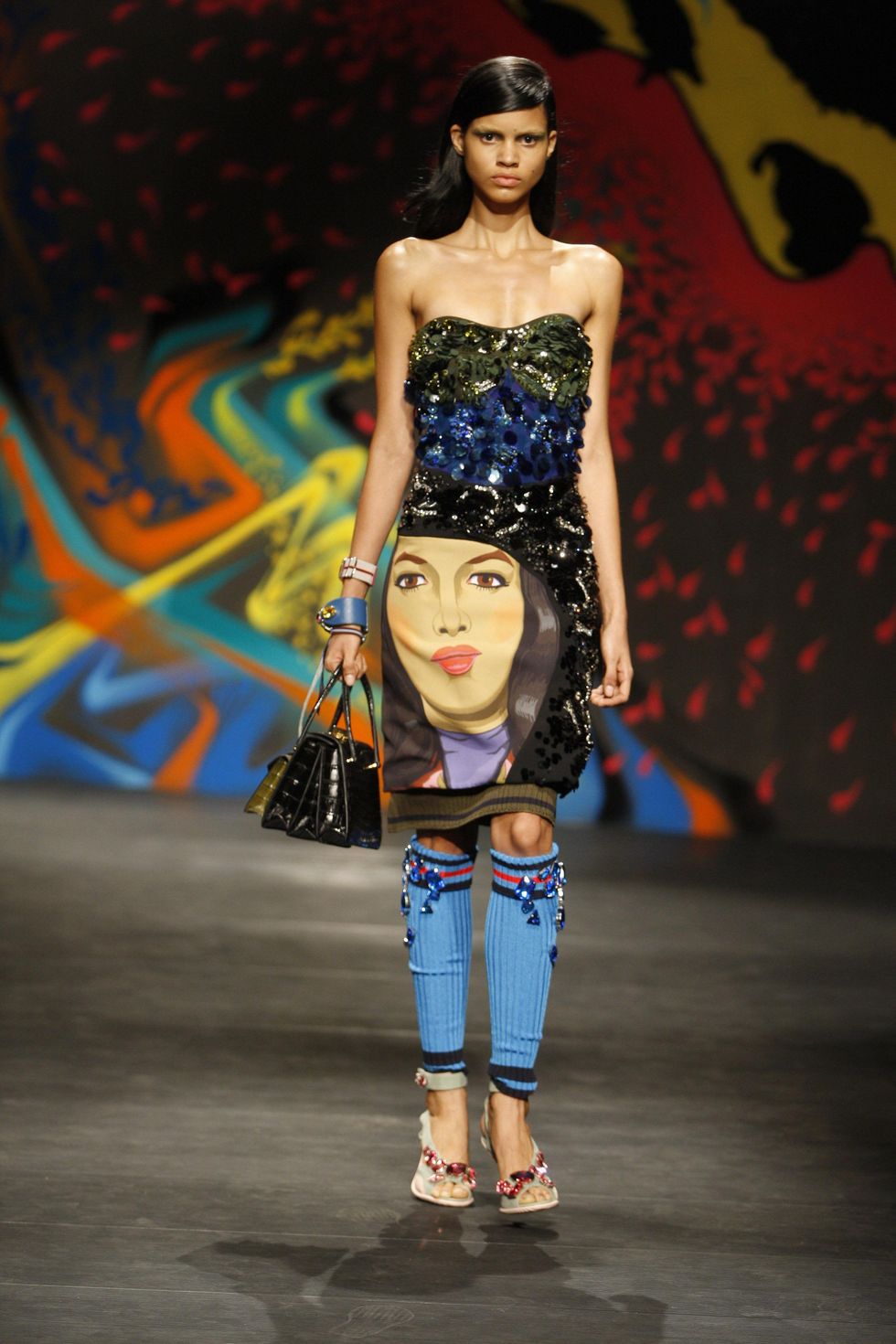 Pop art images of a woman's face were featured. - CultureMap Dallas