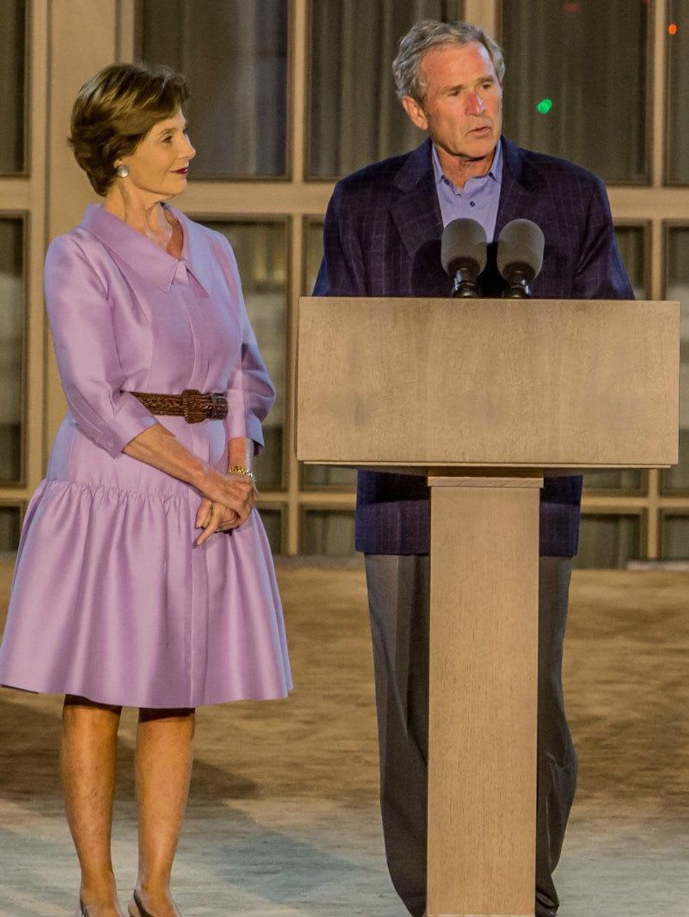 President George W. Bush, Laura Bush, freedom lighting