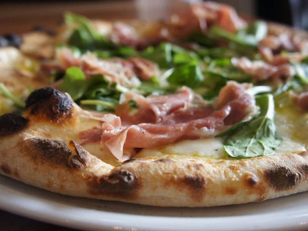 Prosciutto and arugula pizza at Cane Rosso restaurant Dallas