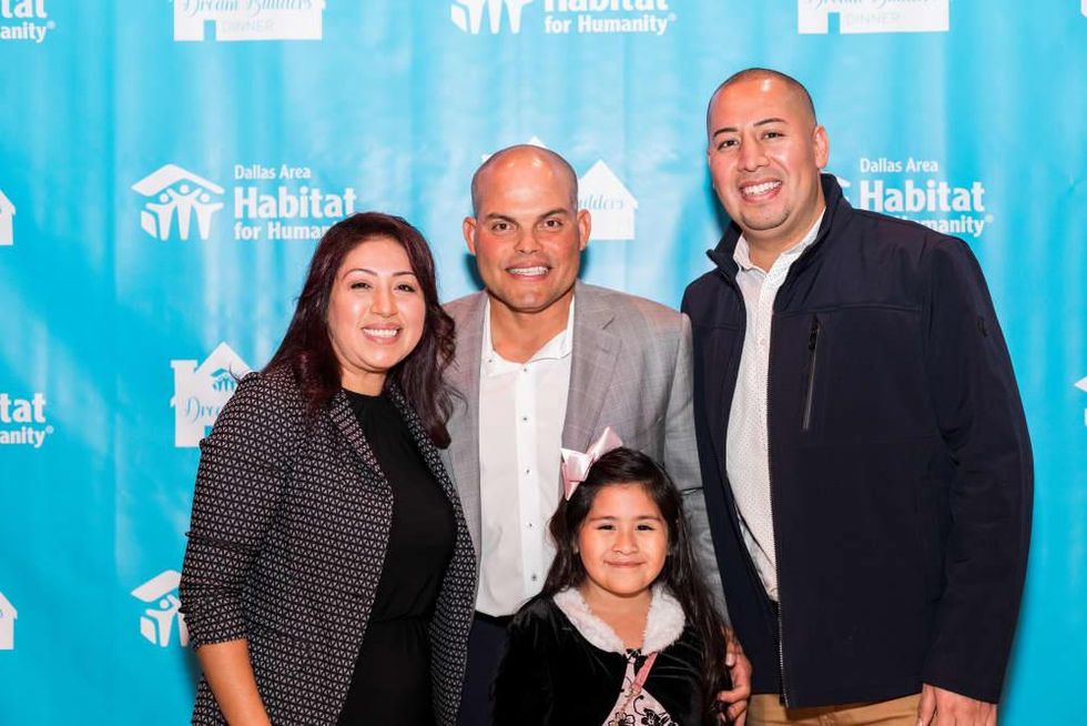Pudge Rodriguez and a Habitat Heroes family
