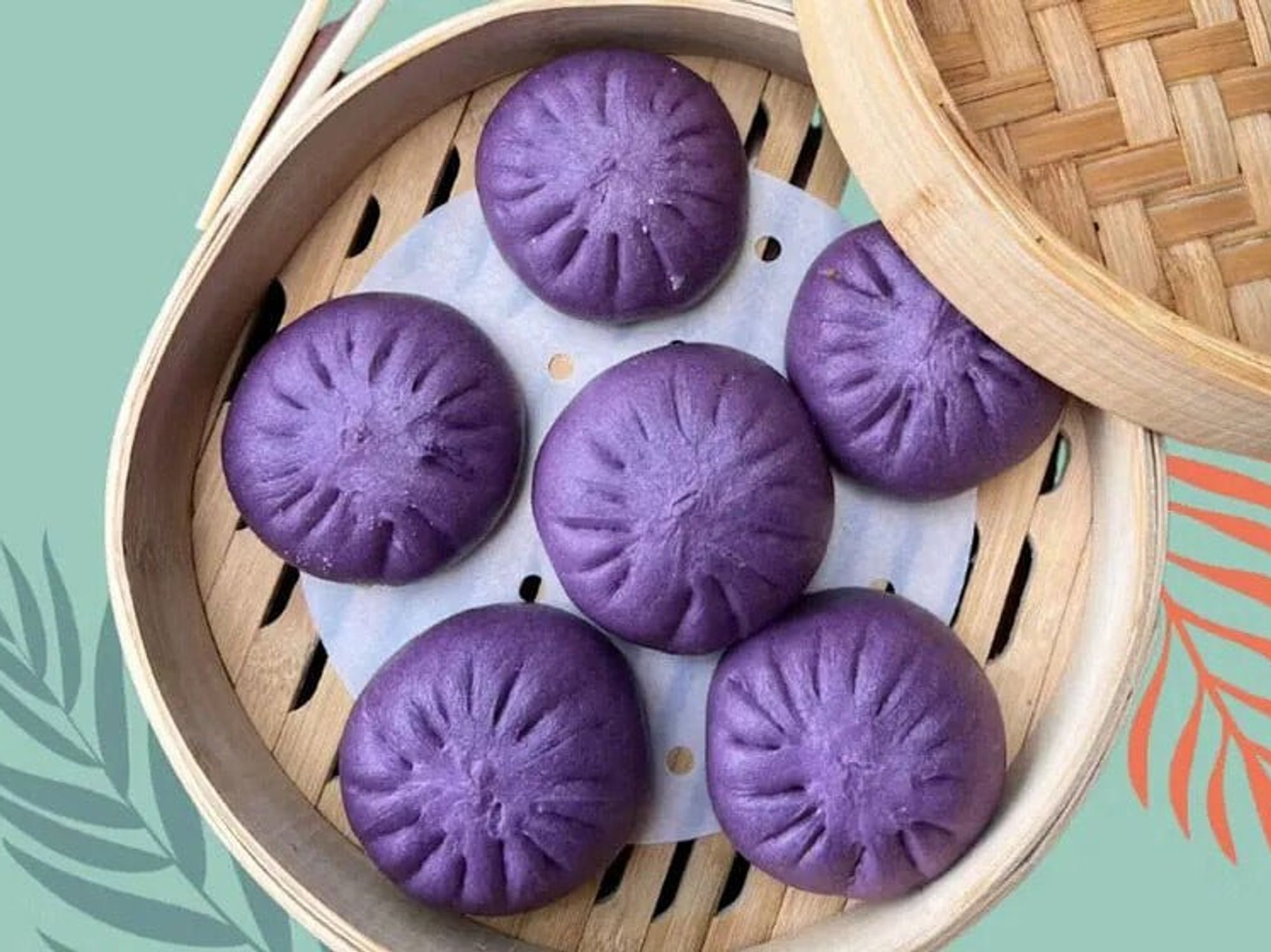 purple bao buns