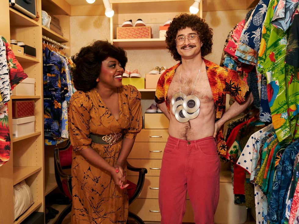 Quinta Brunson and Daniel Radcliffe in Weird: The Al Yankovic Story