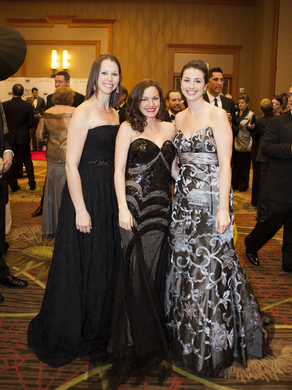 Rachel Bowers, Emily Dunn, Lindsey Crabtree, Black Tie Dinner