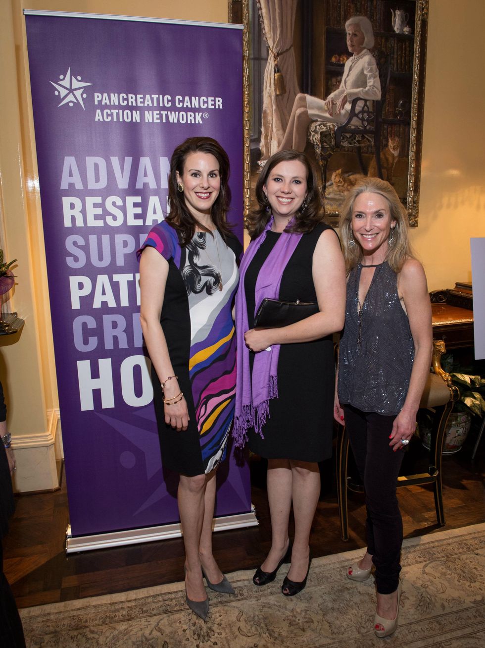 Rachel Trowbridge, Brittany Livingston, Cindy Birne, Purple Stride Kick off