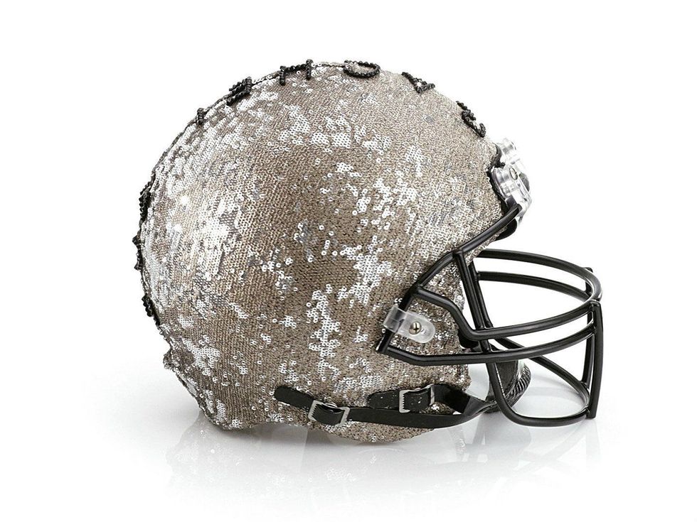 Rachel Zoe helmet for Bloomingdale's Fashion Touchdown