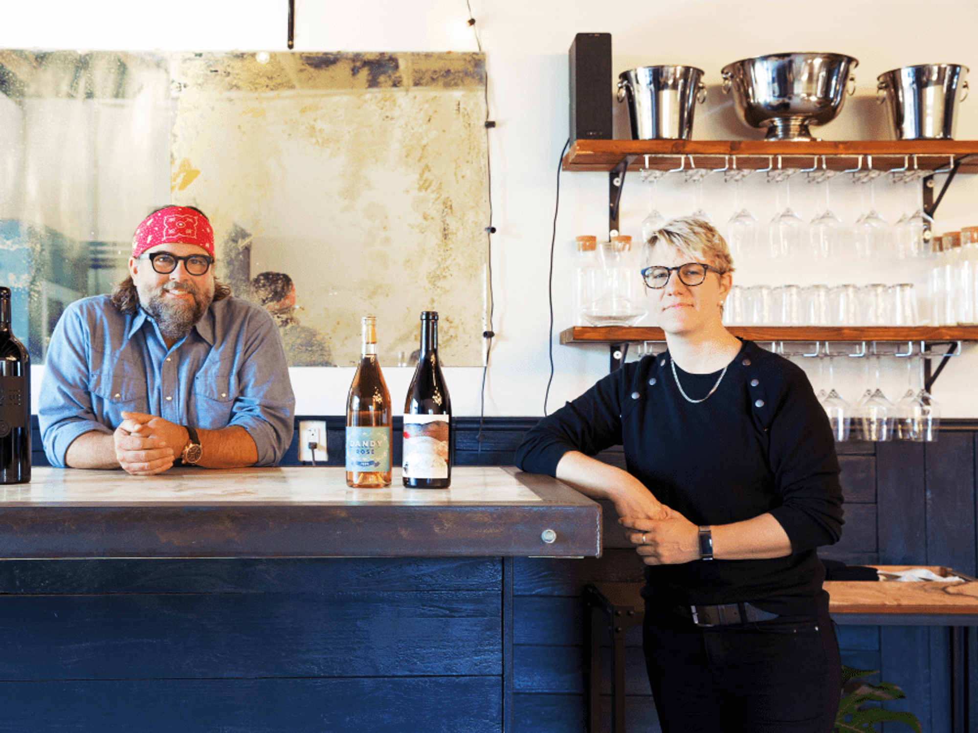 Randy Hester of C.L. Butaud and Rae Wilson, owner of Wine for the People.