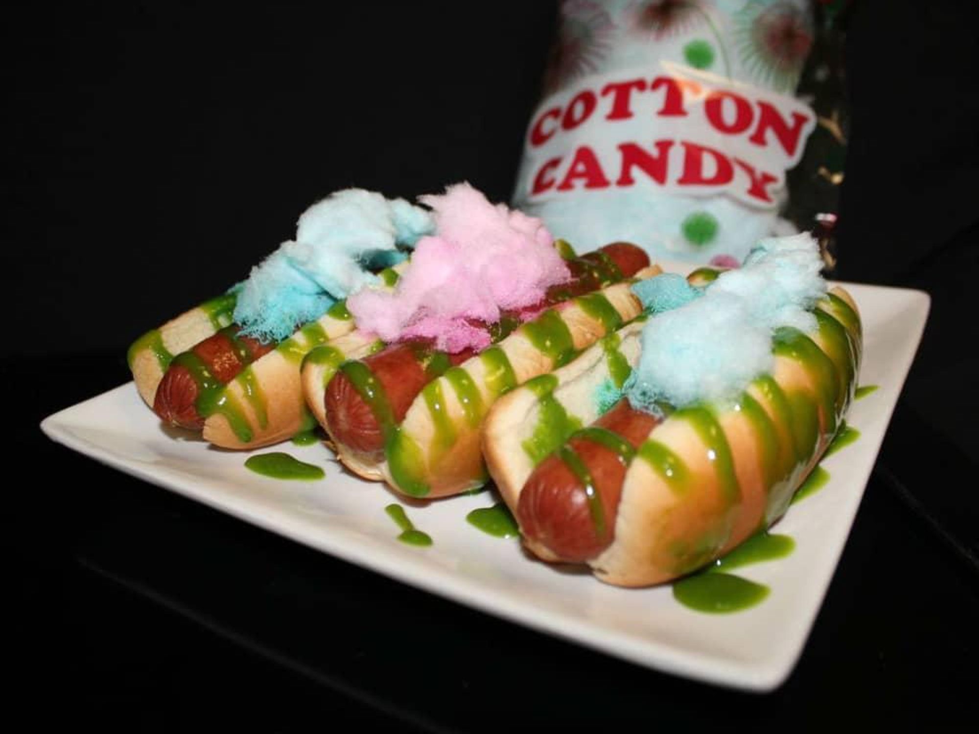 Rangers hot dog cotton candy