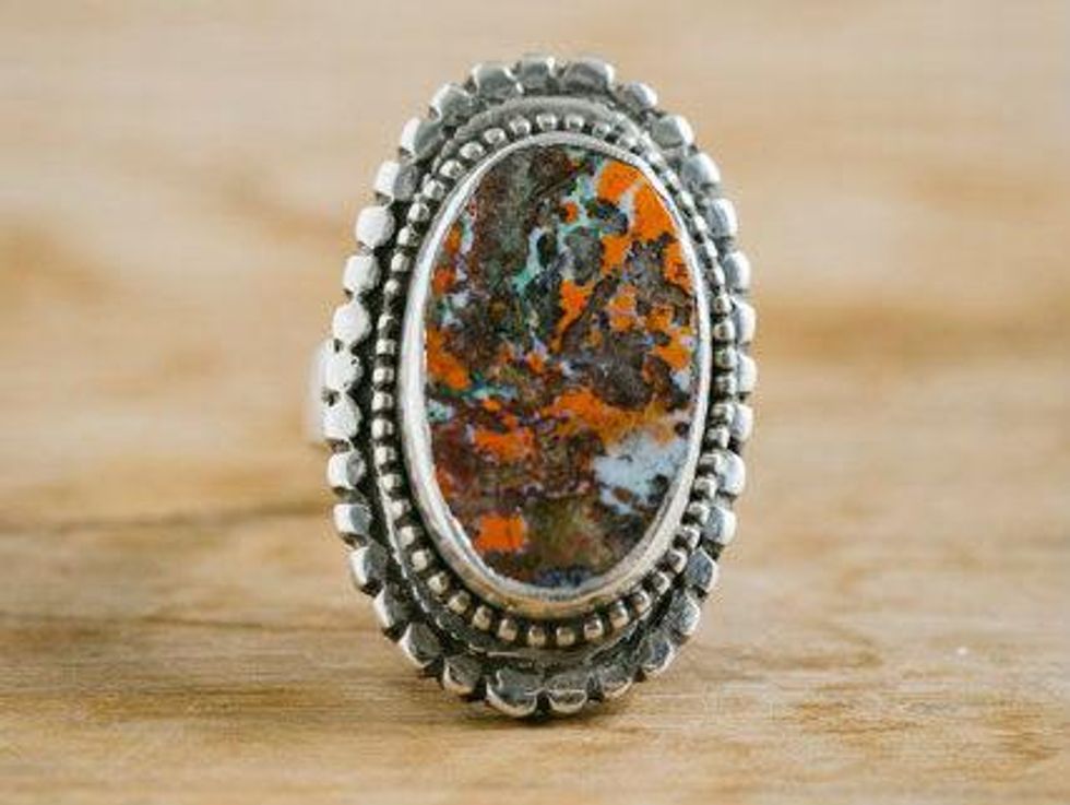 Rare jasper set in sterling silver, the sterling soul
