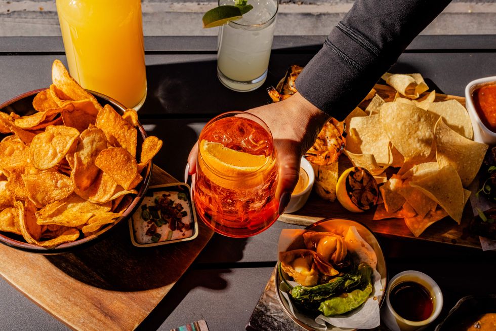 Renaissance Dallas at Plano Legacy West Whiskey Moon Patio food