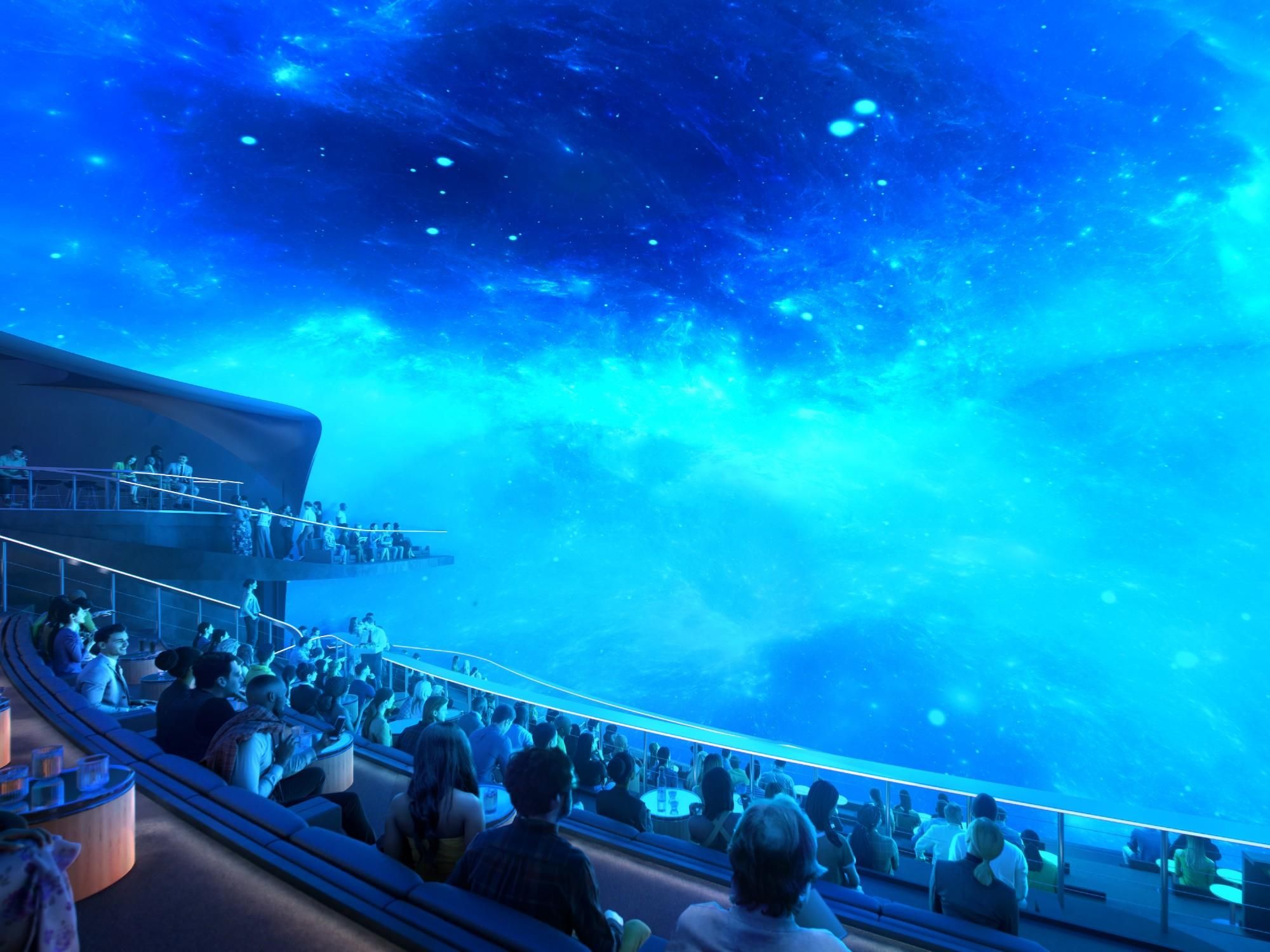 Rendering of Cosm immersive entertainment venue
