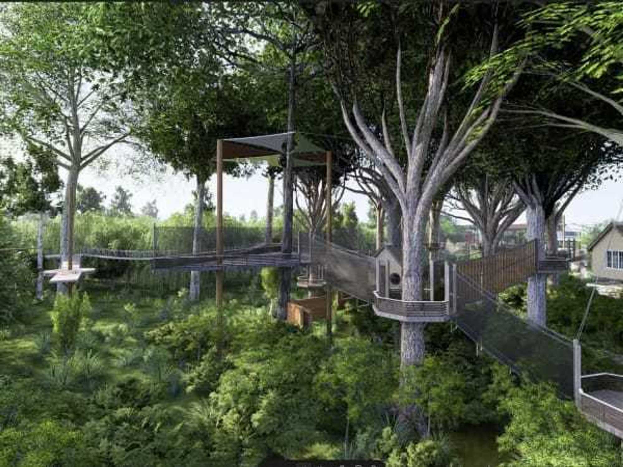 Rendering of Go Ape Adventure Park in Cedar Hill