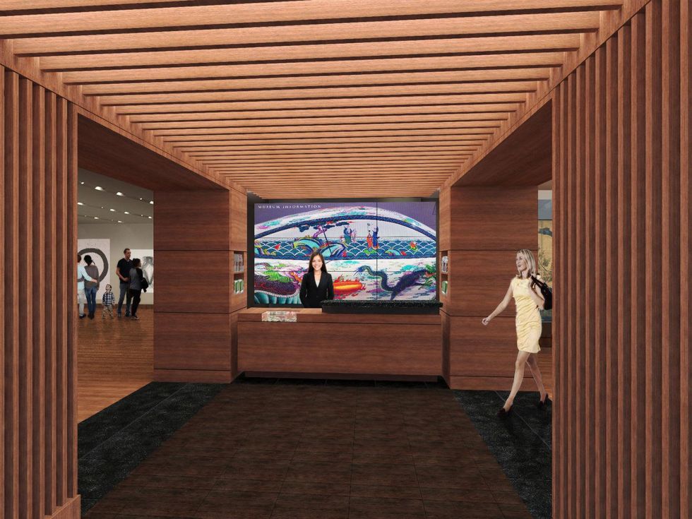 Rendering of new entrance to the Crow Collection of Asian Art