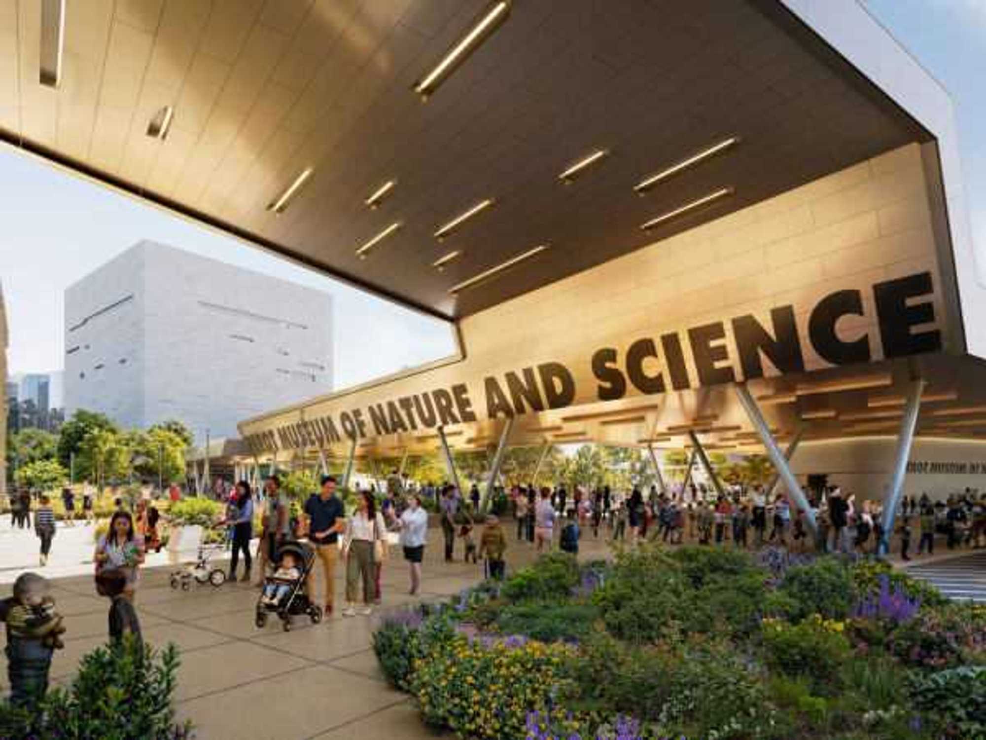 Rendering of reimagined entrance to the Perot Museum of Nature and Science