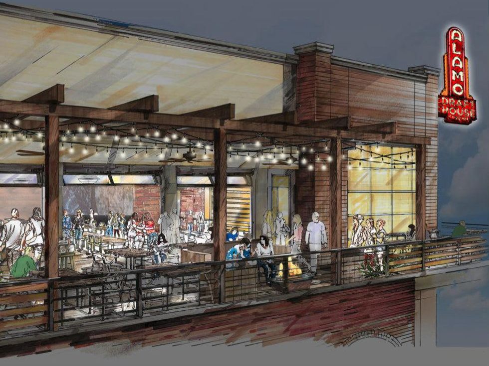 Rendering of taproom at Alamo Drafthouse downtown