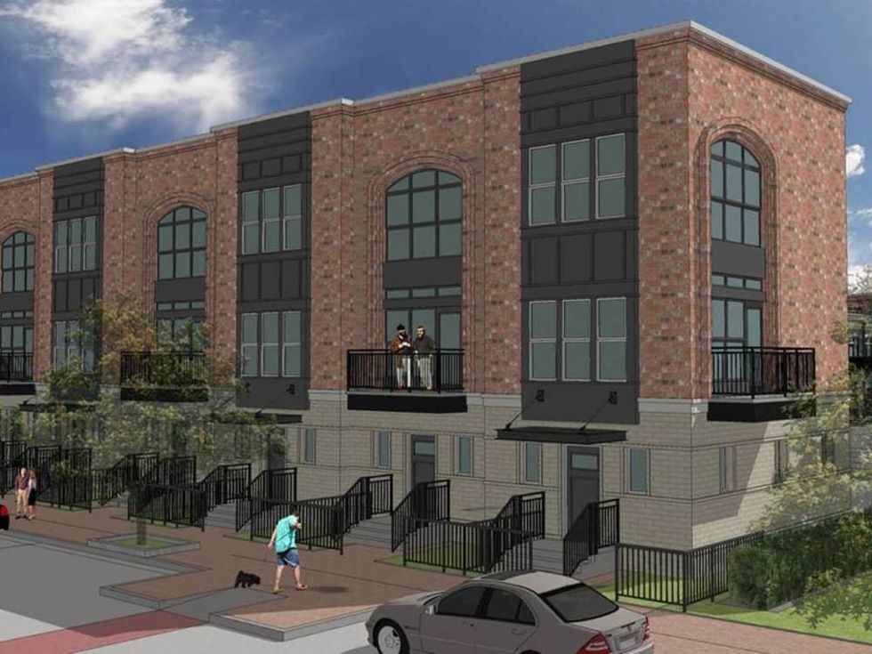 Rendering of The Brickyard apartments in Farmers Branch