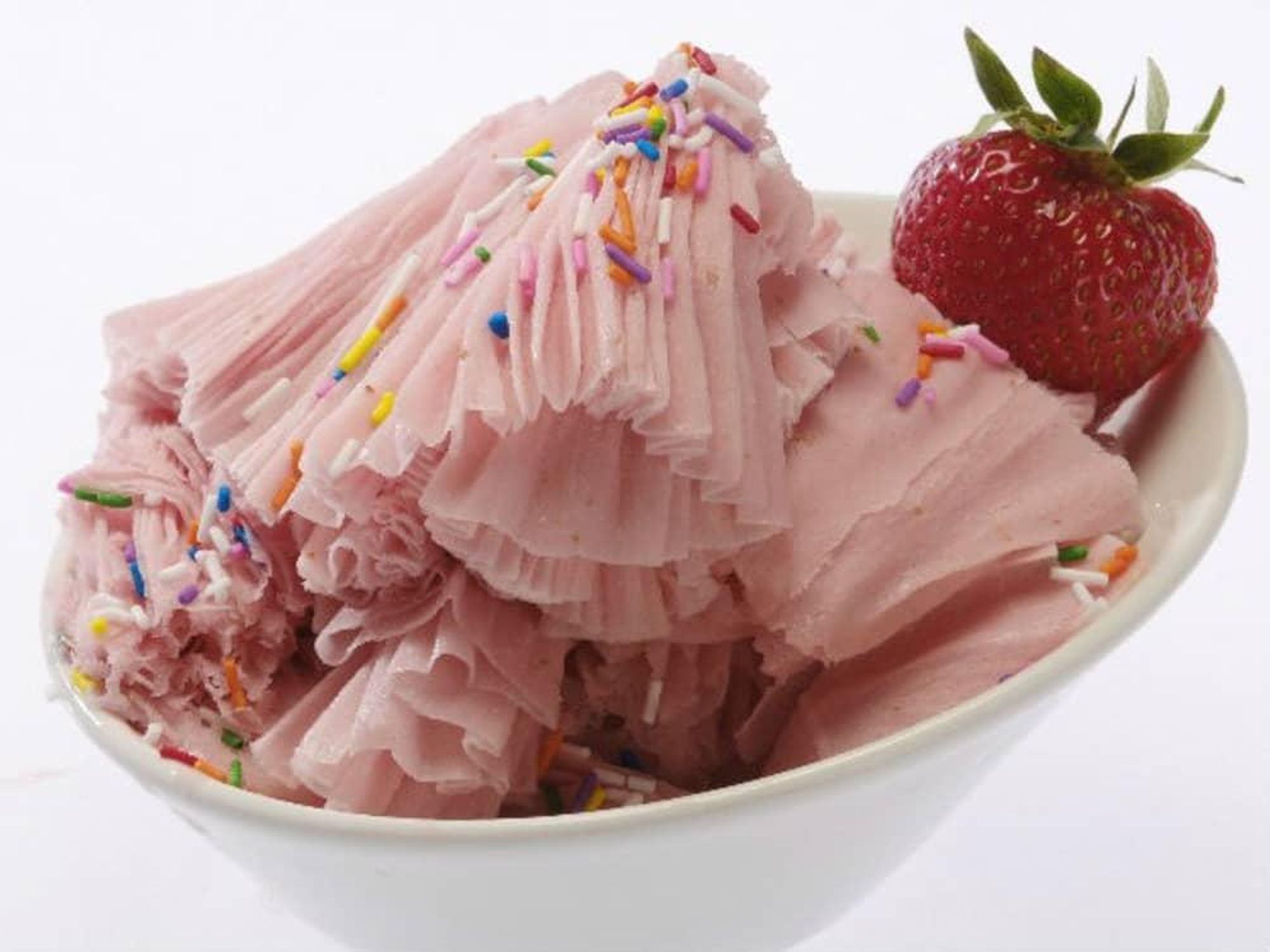 Ribbon shaved ice/snow