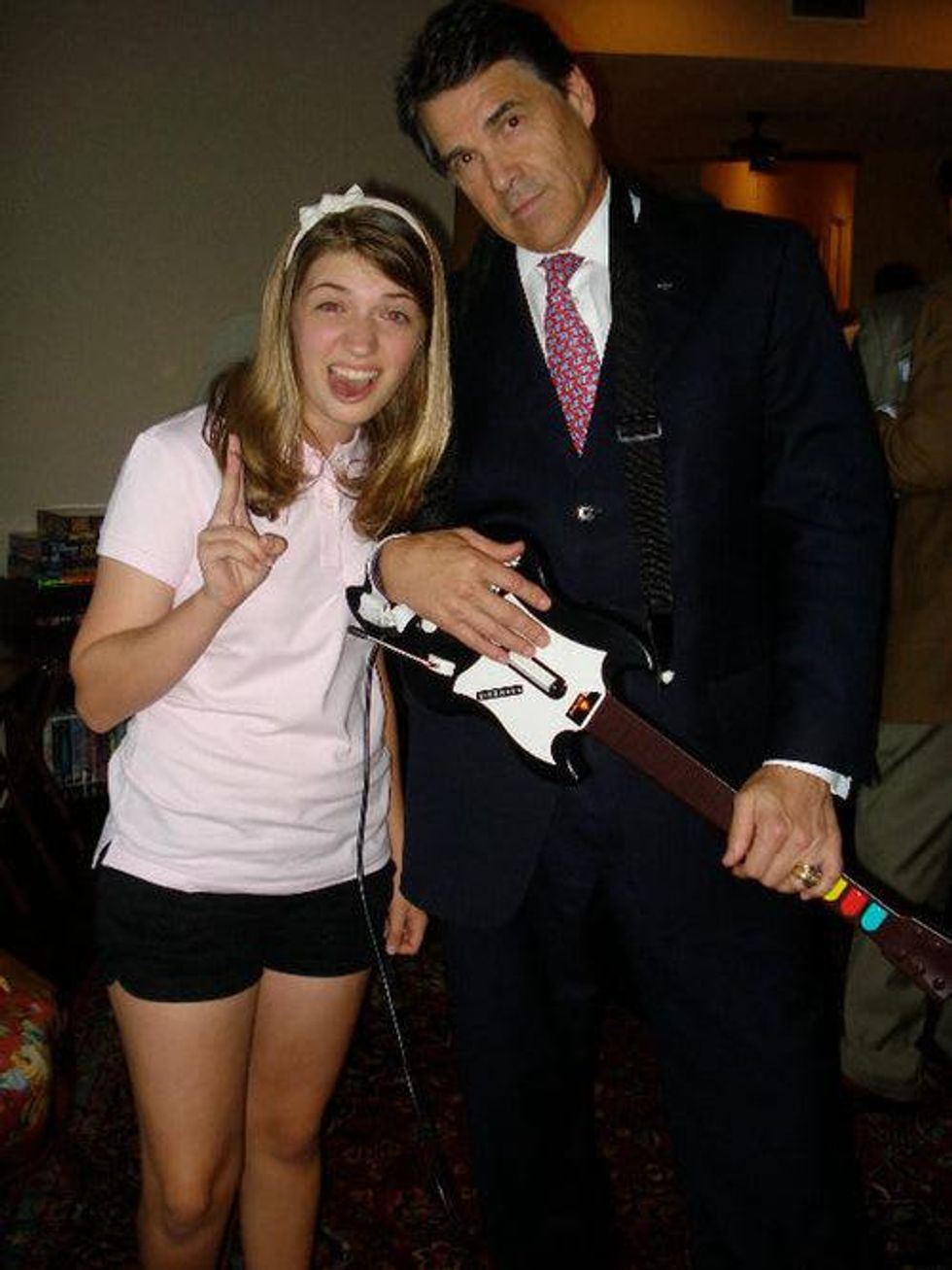 Rick Perry plays Guitar Hero