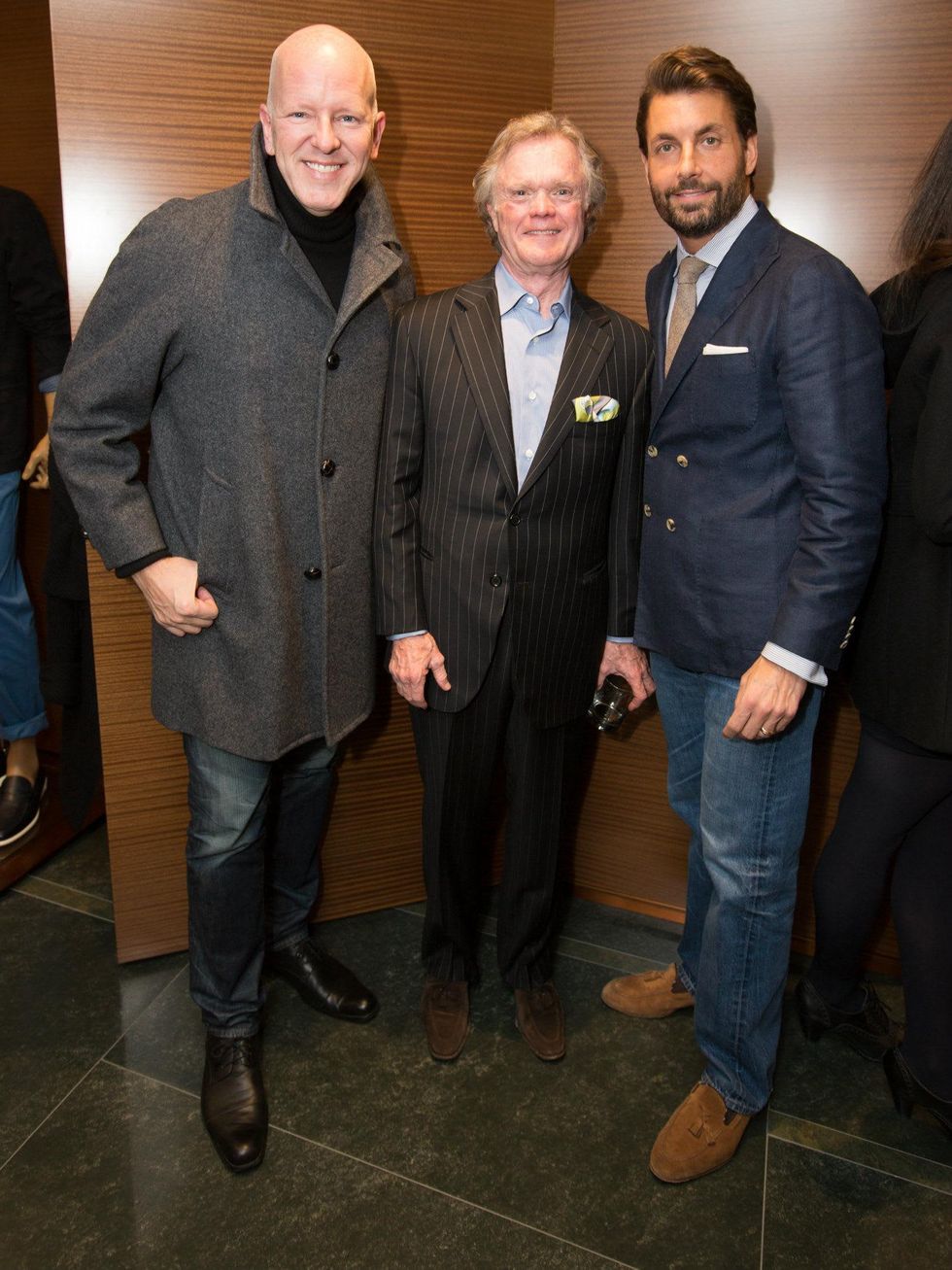 Rob Brinkley, Keith Nix and Josh Madden, zegna opening