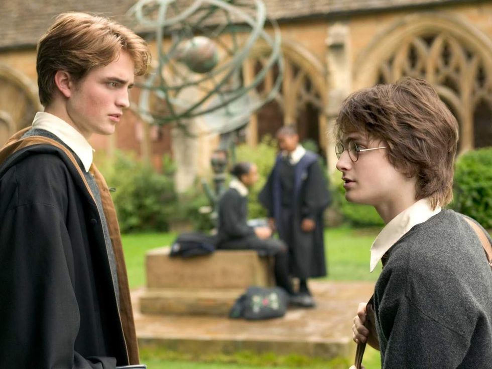 Robert Pattinson and Daniel Radcliffe in Harry Potter and the Goblet of Fire