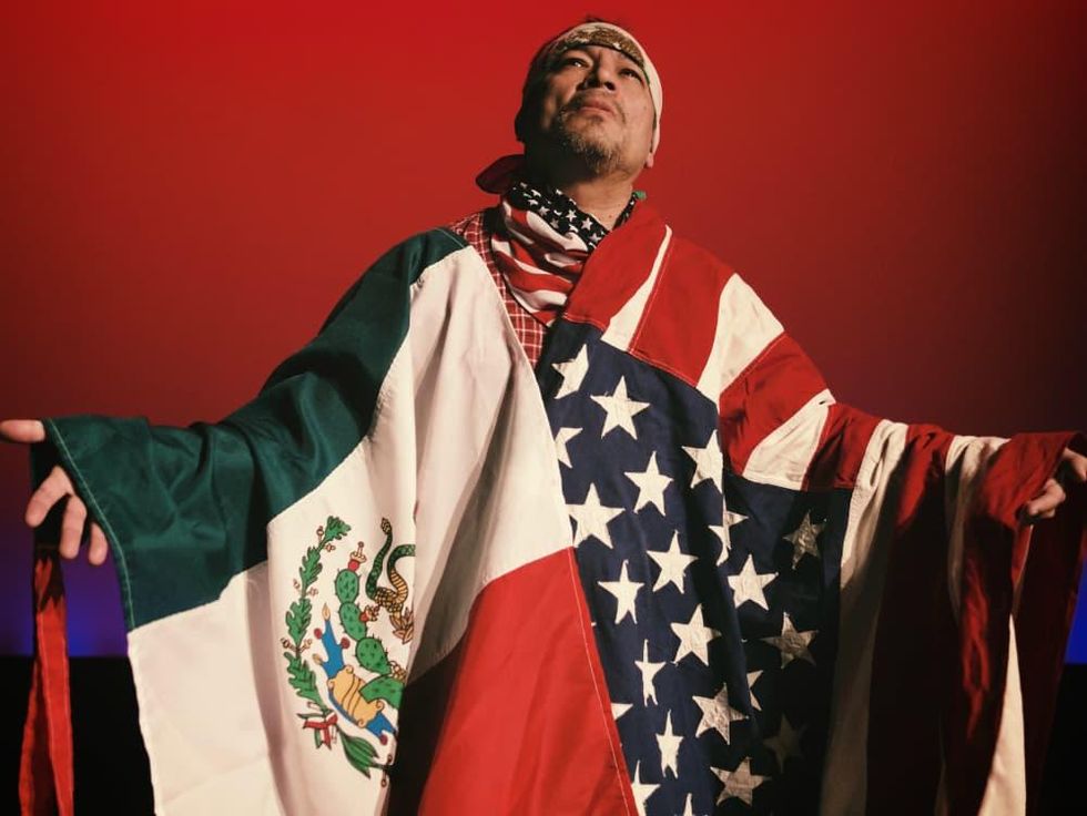 Rodney Garza in Teatro de Fuga at Cara Mia Theatre Co.