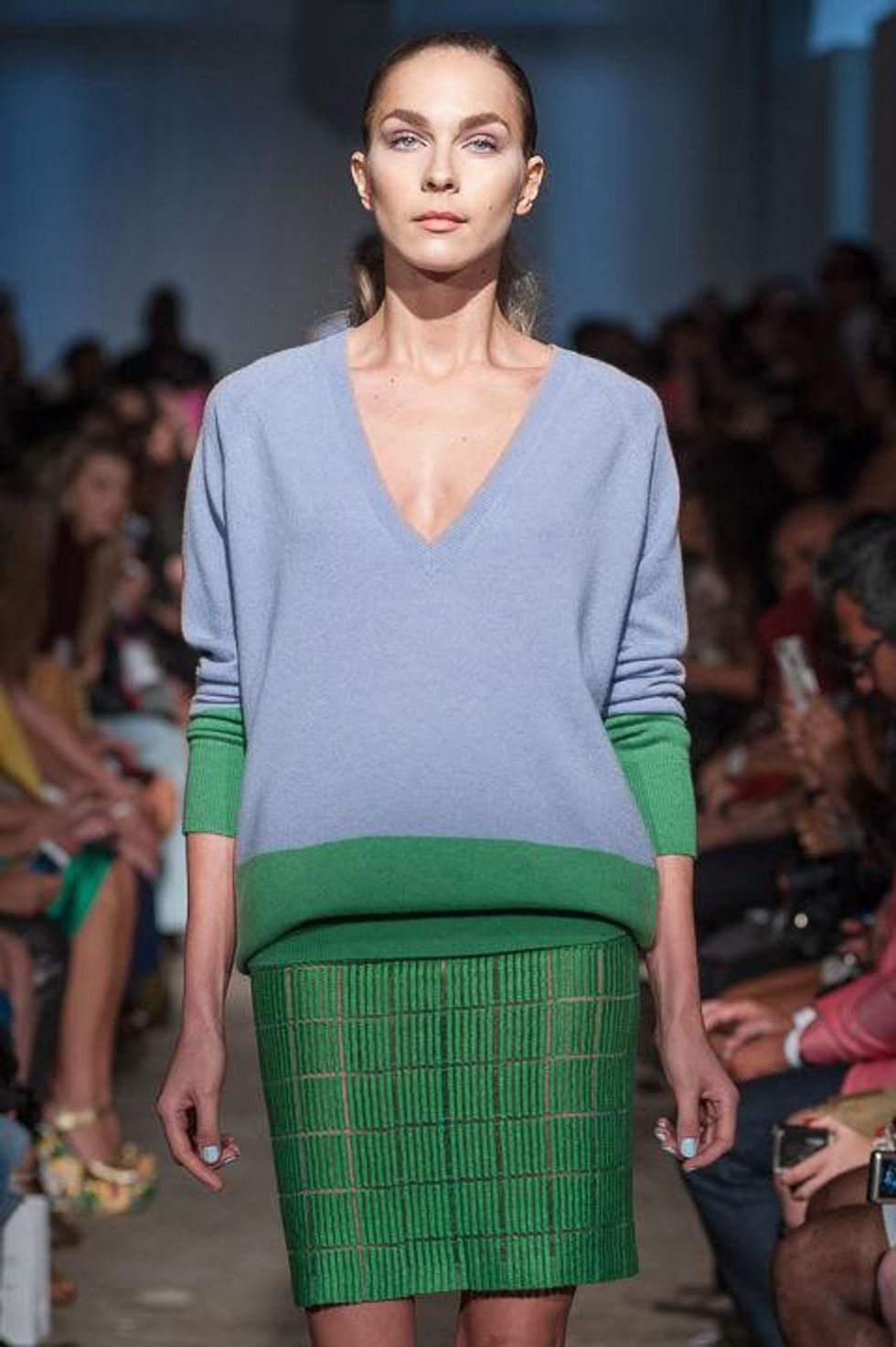 Rolando Santana sweater and skirt combination