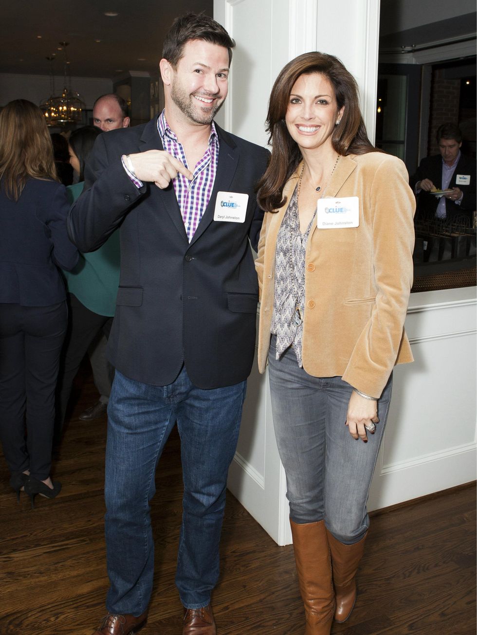 Ron Corning, Diane Johnston, childcare group kickoff party