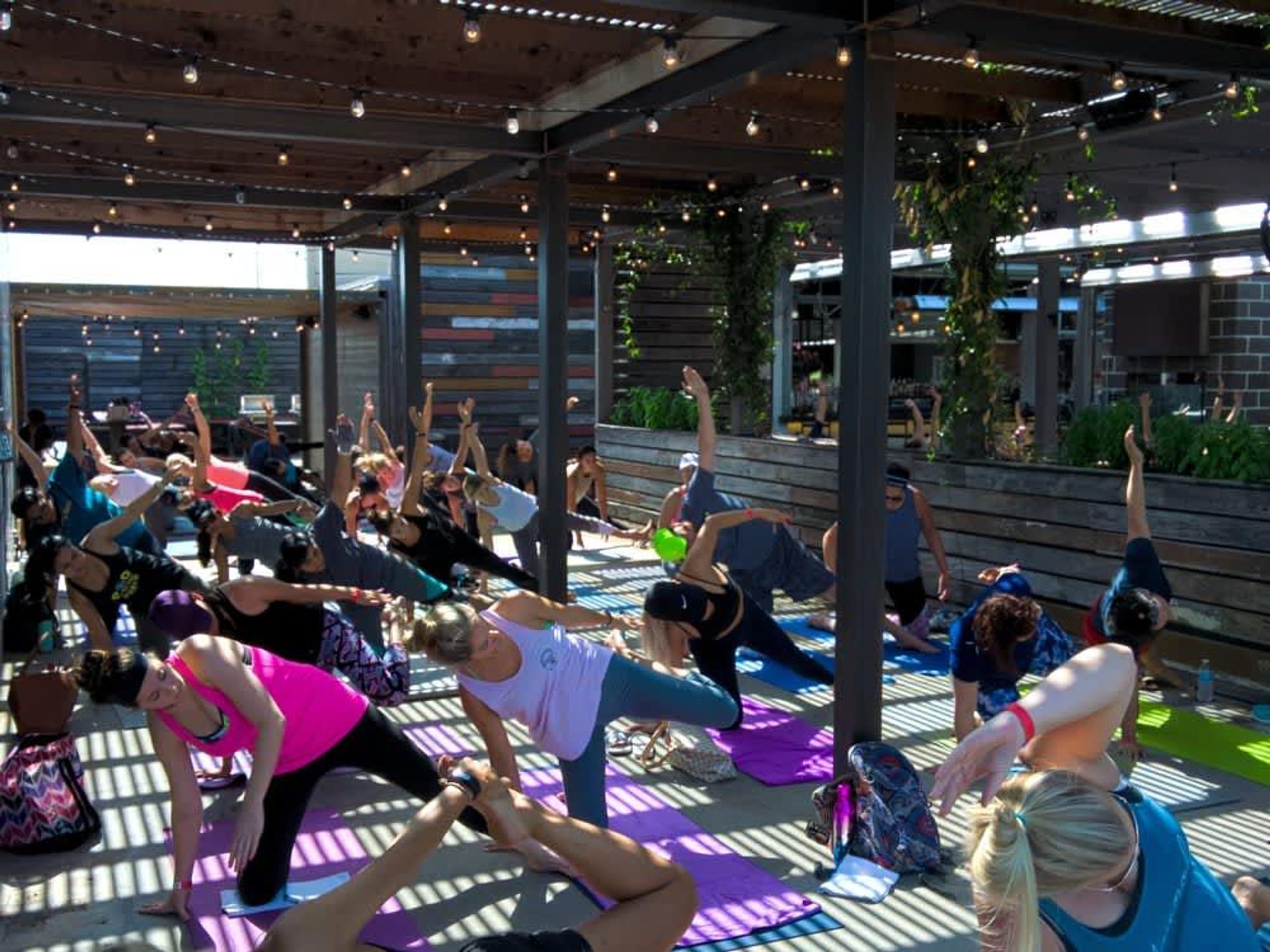 Rooftop yoga