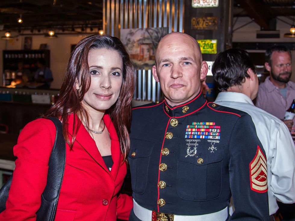 Rosa Hanson, Nathan Hanson at Carry The Load fundraiser dinner at Pecan Lodge