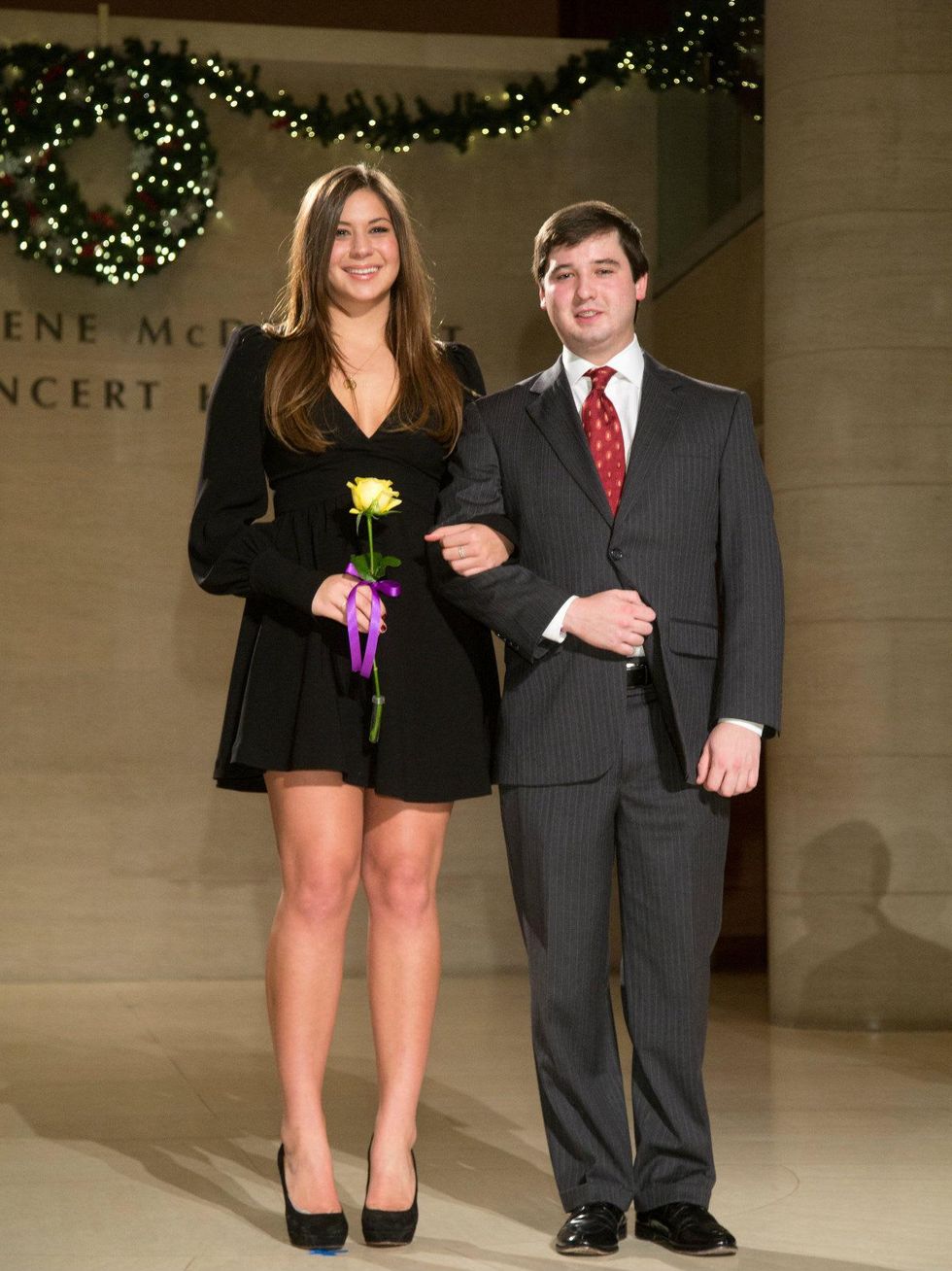 Rosemary Miler with Honor Guard Billy Langhenry IV, deb presentation