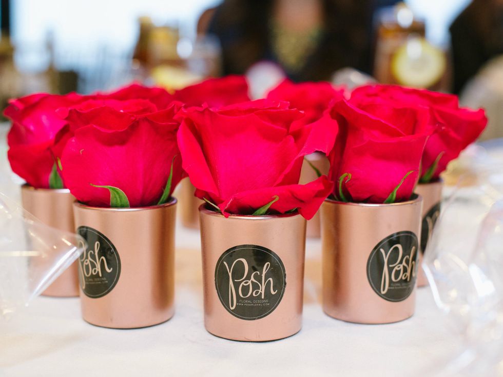 roses, posh floral, polish luncheon