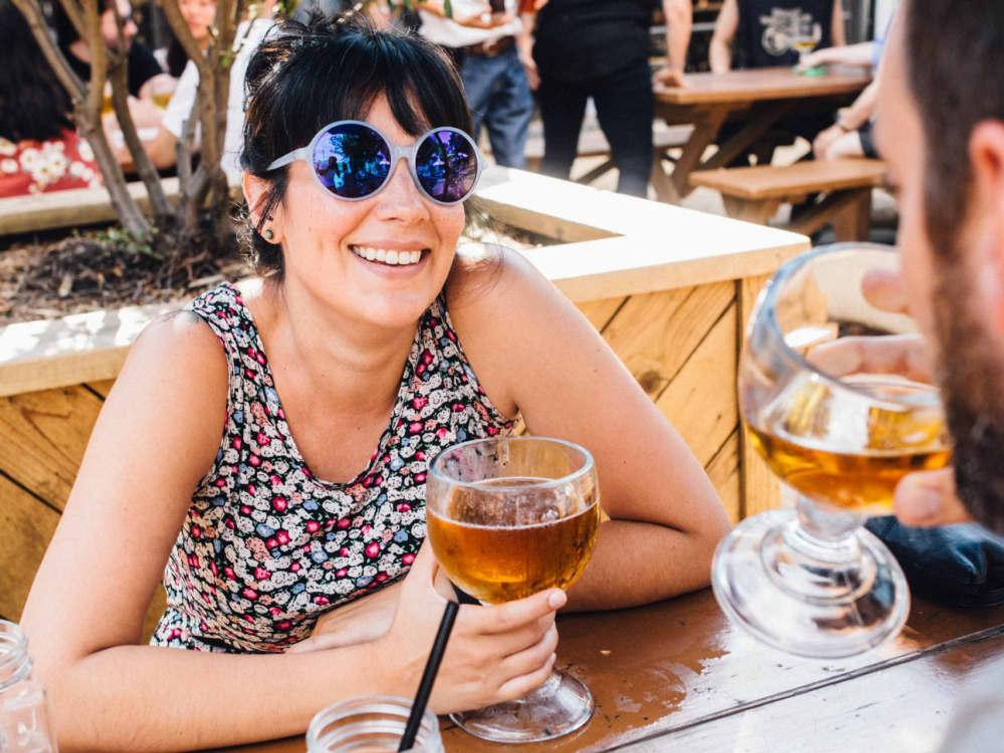 Rustic San Antonio happy hour beer patio