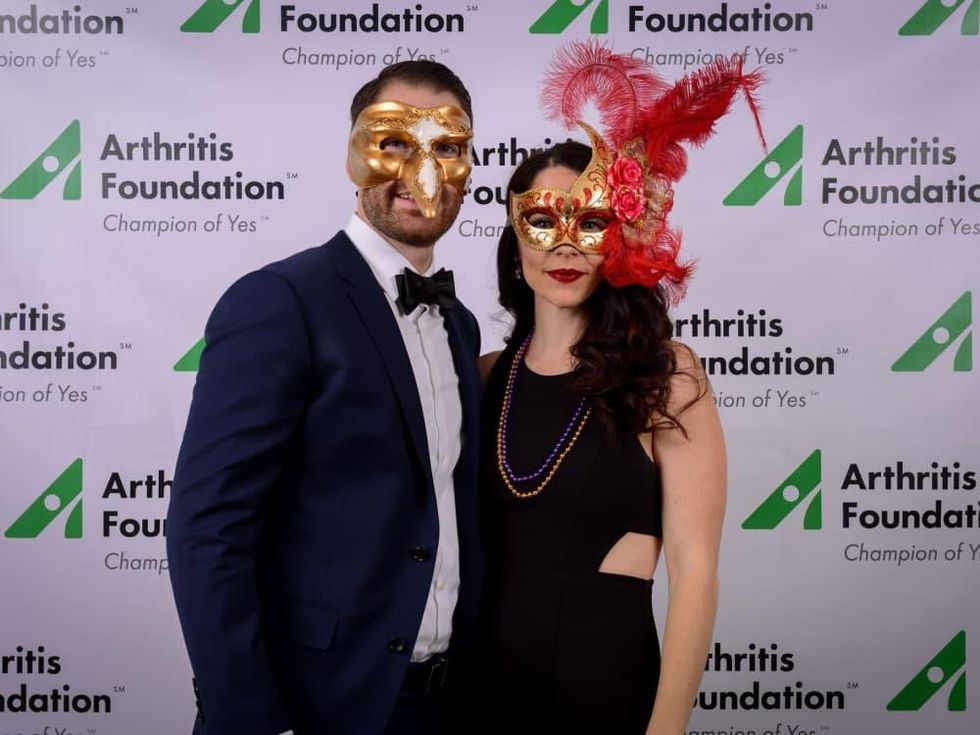 Ryan Fletcher, Brittany Fletcher, Arthritis Foundation Mardi Gras Ball