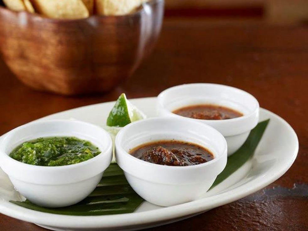 Salsas at Mesero Miguel restaurant in Dallas