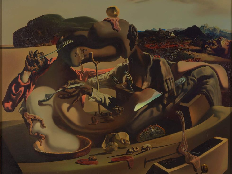 Salvador Dal\u00ed, Autumnal Cannibalism, 1936, Tate, purchased 1975. \u00a9 2025 Salvador Dal\u00ed, Fundaci\u00f3 Gala-Salvador Dal\u00ed, Artists Rights Society.