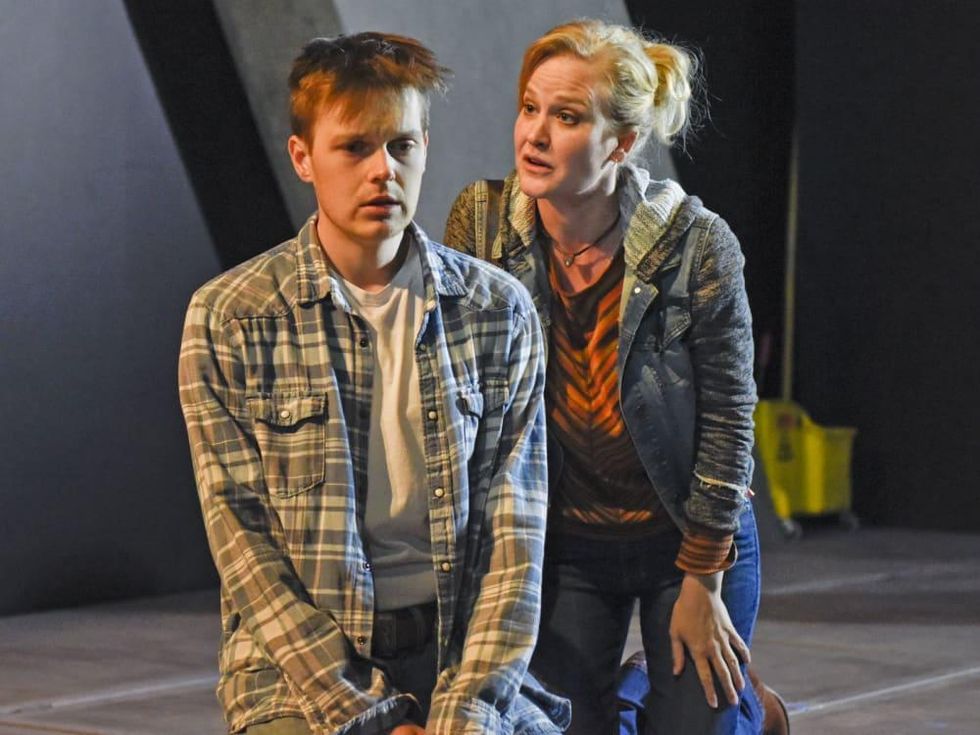 Sam Lilja and Heidi Armbruster in Dallas Theater Center's Clarkston