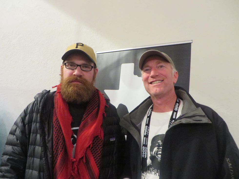 Sam Wainwright Douglas and David Hodges at Texas Film party at Sundance Film Festival January 2014