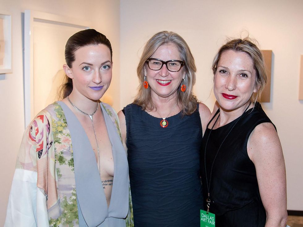 Samantha McCurdy, Susan Ernst, Wanda Dye, dallas art fair prebiew gala