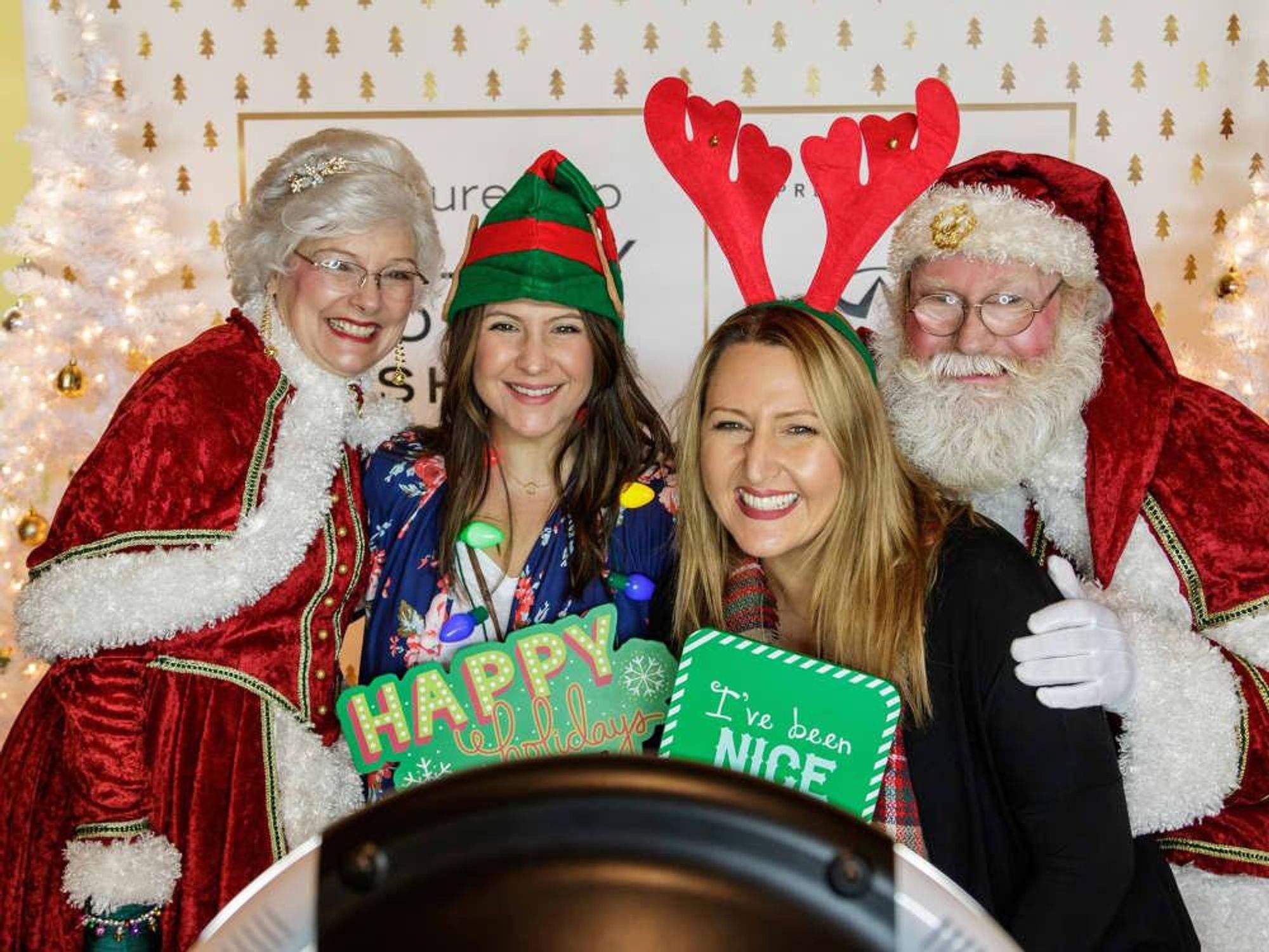 Santa picture, CultureMap Holiday Popup Shop 2017