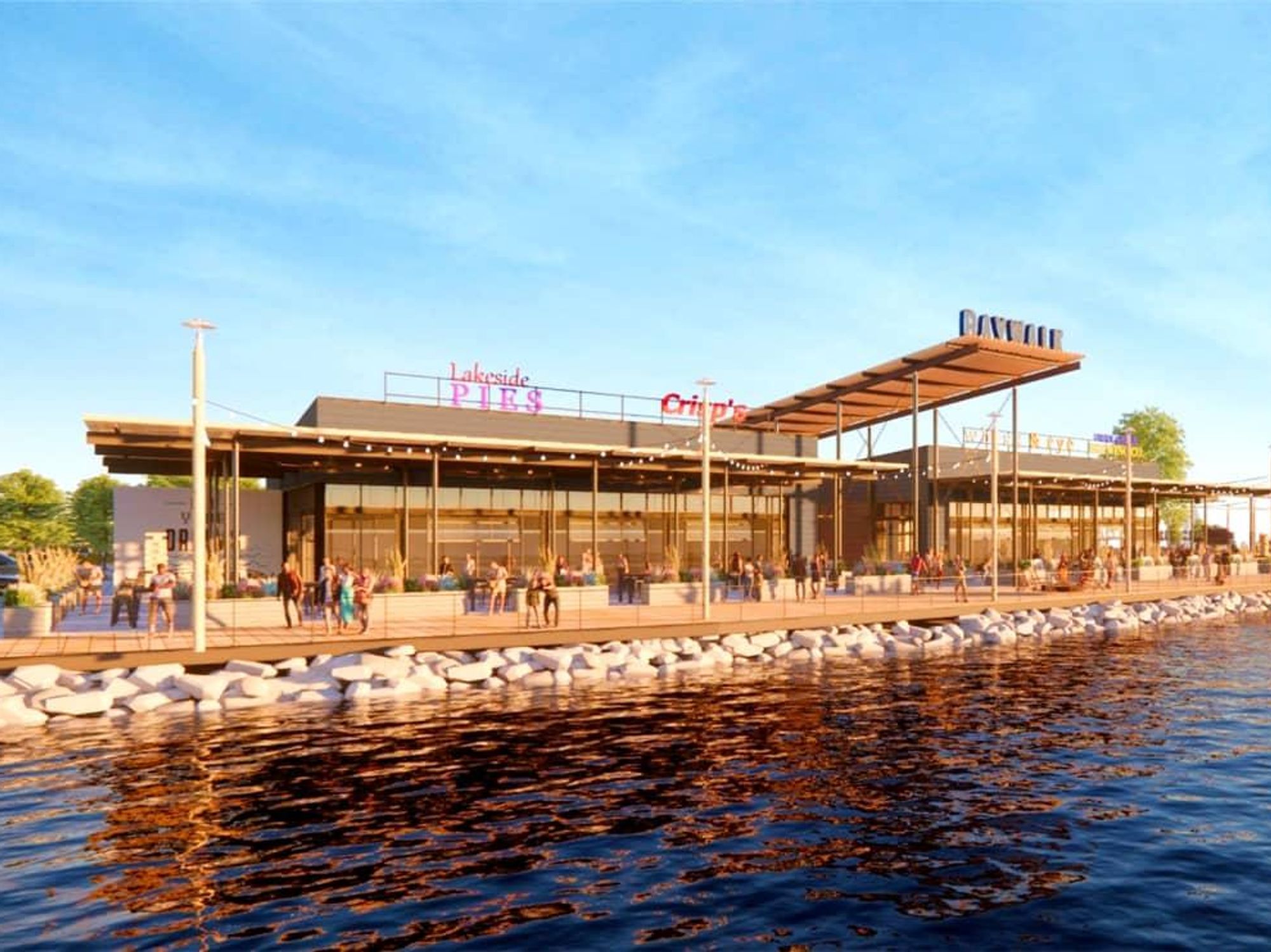 New restaurant park on the waterfront joins lakeside marina in