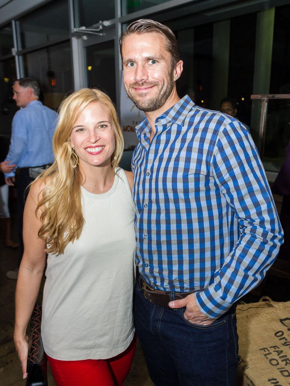 Sarah and Nathan Kimes at Cafe Momentum pop-up dinner at FT33 in Dallas